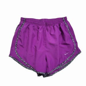 Nike Dri-Fit Running Shorts Lined Pocket Womens Reg Fit 624278-556 Purple Small